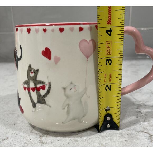 CATS 3D Pet Love Hearts Ceramic 20.6 Oz Cat Coffee Tea Mug Valentine's Day Gift - Picture 13 of 15